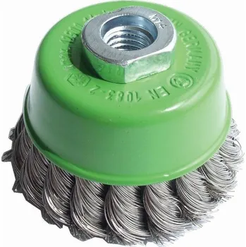 KRAFTWERKTOOLS Kartáč hrncový copánkový 65mm / 0,5mm nerez - M14x2