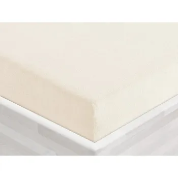 Prostěradlo Froté napínací prostěradlo FR-002 Smetanové 90 x 220 - výška 20 cm