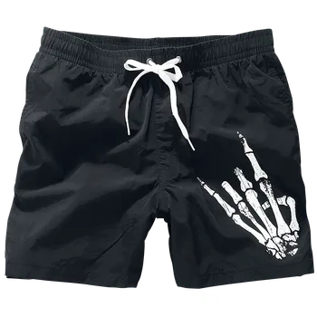 Pánské plavky Plavecké šortky z Zábavné tričko - Metal Hand - Muži - černá