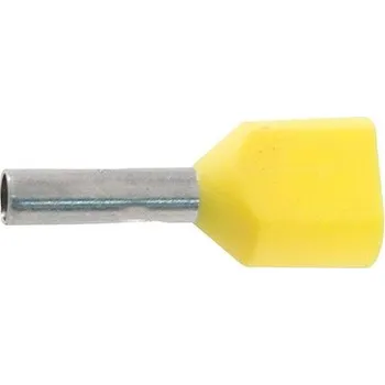Síťový kabel Dutinka pro dva kabely 1mm2, žlutá (TE1,0-10)