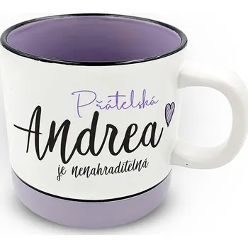 Nekupto Hrnek s potiskem 400 ml pastel - Andrea