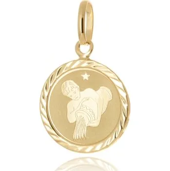 Přívěsek Přívěšek znamení Vodnář ze žlutého zlata ZZ1419VODF + dárek zdarma