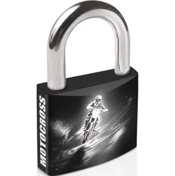 Visací zámek Tokoz EMOTION Moto - designový visací zámek pro děti, vzor motocross