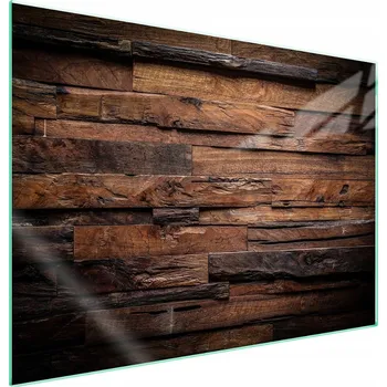 Obraz Skleněná ochranná deska na sporák 70x52 Dřevo