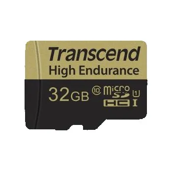 Paměťová karta Karta Micro SD MicroSD 32 GB Ne MLC Transcend, řada: High Endurance -25 → plus 85°C