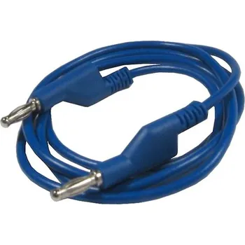 Měřicí kabel Kabel propojovací 1mm2/ 1m s banánky modrý HADEX N531A