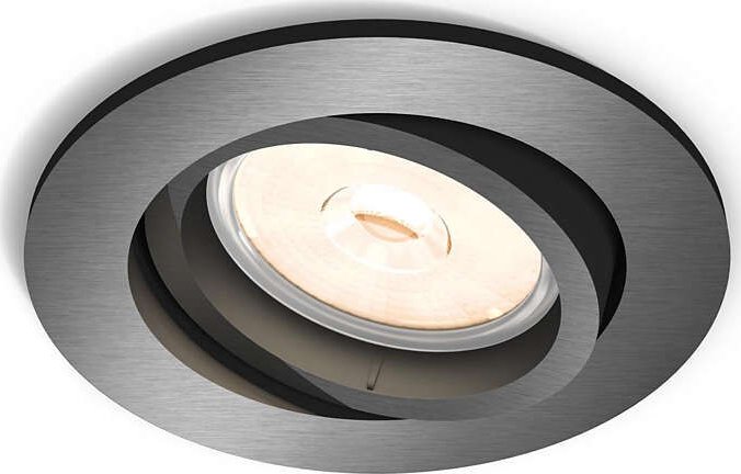 Philips 50391/99/PN Donegal podhledové svítidlo GU10 1x5,5W bez zdroje kulaté 9cm IP20, šedé