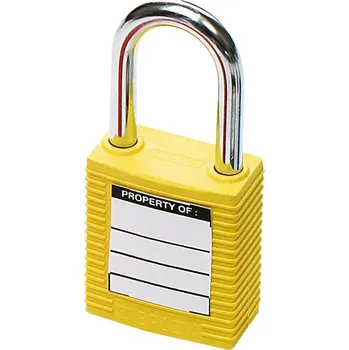 Visací zámek Bezpečnostní zámek s ocelovým třmenem, žlutý, nezaměnitelné klíče