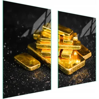 Obraz Skleněná ochranná deska na sporák 65x52 Zlatá