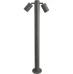 Azzardo ROLF 2 venkovní sloupkové svítidlo 2x GU10 35W bez zdroje 90cm IP44, tmavě šedé