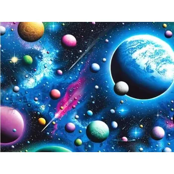 Diamantové malování Diamantové malování - Planety (60x80)