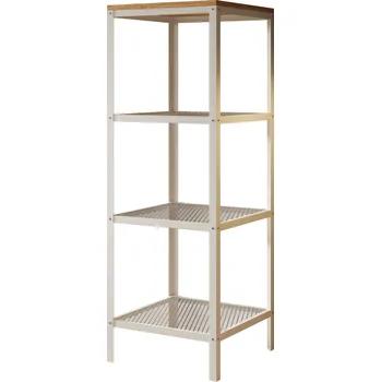 Knihovna ADRK Regál na knihy RELI WOL 40, dub lancelot/bílá