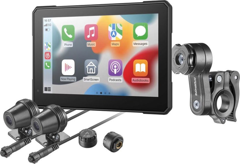 Displej Interphone RIDESYNC70 Apple CarPlay a Android Auto pro motocykly