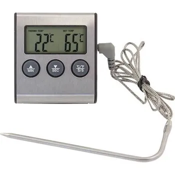 Kuchyňský teploměr R 200E - digitální kuchyňský teploměr se sondou měří teplotu do 250°C, vhodný na maso i jiné pokrmy
