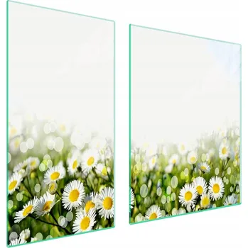 Obraz Skleněná ochranná deska na sporák 90x52 Květiny