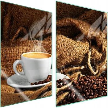 Obraz Skleněná ochranná deska na sporák 2x35x52 Káva