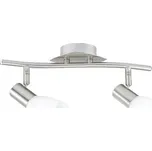 Prezent AIDA přisazené bodové svítidlo 2x E14 40W bez zdroje 30cm IP20, saténový nikl