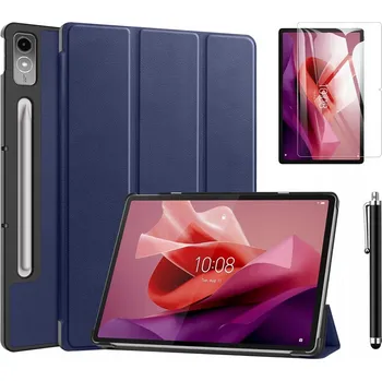Pouzdro na mobilní telefon POUZDRO SMART COVER + DOTYKOVÉ PERO + TVRZENÉ SKLO pro LENOVO TAB P12 12.7" TB370