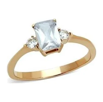 Prsten AL-0107-60 Ocelový prsten s mléčným kamenem