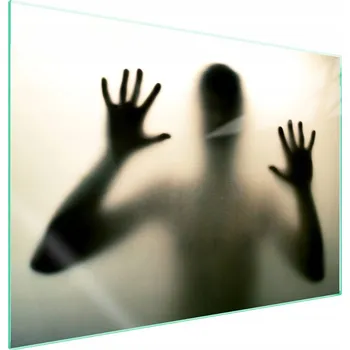 Obraz Skleněná ochranná deska na sporák 70x52 Obličej