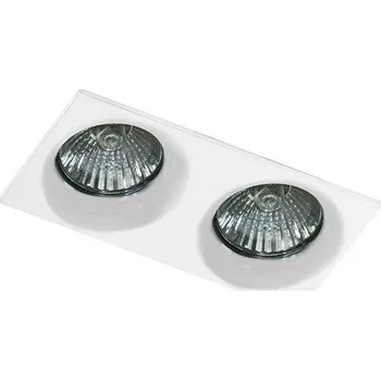 Bodové svítidlo Azzardo Ivo Square podhledové svítidlo 2x GU10 50W bez zdroje 16cm hranaté IP20, bílé