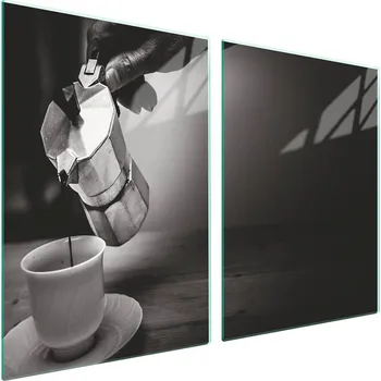 Obraz Skleněná ochranná deska na sporák 2x45x52 Káva