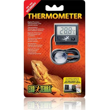 Domácí teploměr DIGITÁLNÍ TEPLOMĚR DO TERÁRIA S VZDÁLENÝM ČIDLEM, PAMĚŤ MIN/MAX, PŘESNÝ