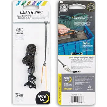 IP kamera Nite Ize CamJam Ring s popruhem 12" hliníkový, malý, černý CJRWS-09-R3