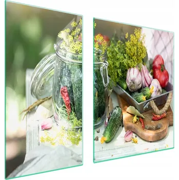 Obraz Skleněná ochranná deska na sporák 90x52 Zelenina