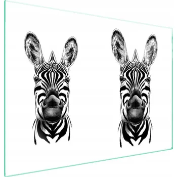 Obraz Skleněná ochranná deska na sporák 70x52 Zebra