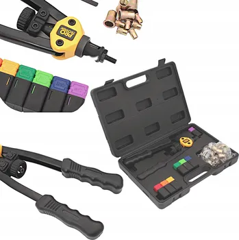 Nýtovací pistole DVOURUČNÍ Nýtovací Kleště na Nýtovací Matice M3-M12, Plastový Kufr