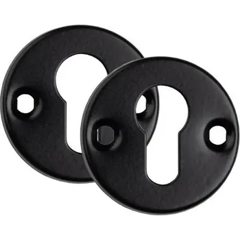 brána KP PSG 63.290 - kulaté rozetové kování pro cylindrickou vložku, černé, 1 pár
