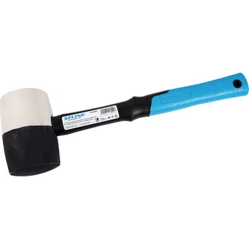 Dílna XTLINE Palička gumová černá/bílá - sklolaminátová násada | 55 mm -: -