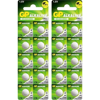 Článková baterie Alkalické baterie GP LR44 110mAh 20 ks