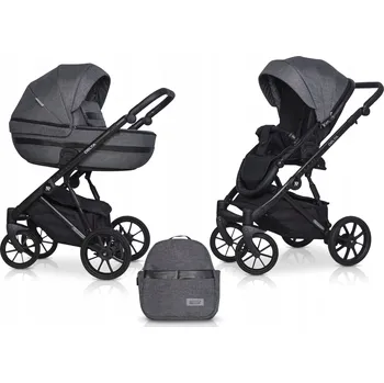 Kočárek Dětský kočárek 2v1 Riko Basic Delta 05 Carbon + TAŠKA + PŘÍSLUŠENSTVÍ