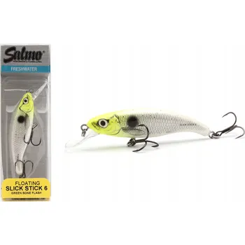 Umělá nástraha SALMO Slick Stick PLOVOUCÍ 6cm GREEN BONE FLASH 1 Ks
