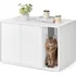 Přislušenství pro kočičí toaletu SONGMICS Skříňka na kočičí toaletu SGM-PCL013W01 bílá 80 x 50 x 50 cm