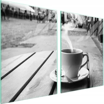 Obraz Skleněná ochranná deska na sporák 2x45x52 Káva