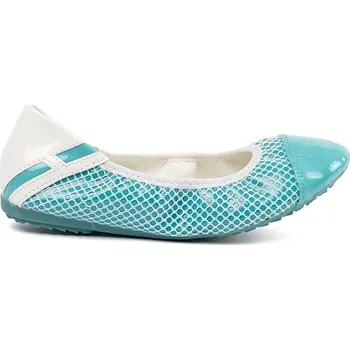 Dámské baleríny Jedinečné dámské baleríny modré bez podpatku 37