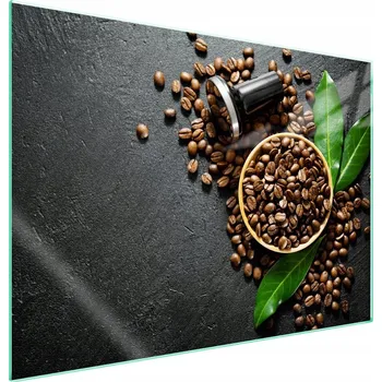 Obraz Skleněná ochranná deska na sporák 70x52 Káva