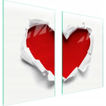 Obraz Skleněná ochranná deska na sporák 65x52 Srdce