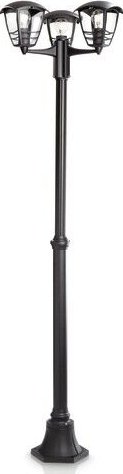 Philips 15385/30/16 Creek venkovní sloupkové svítidlo 3xE27 60W bez zdroje 184cm IP44, černé