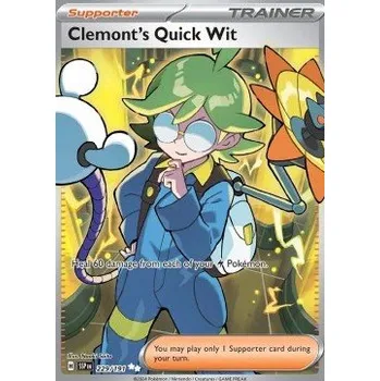 Karetní hra Pokémon SSP 229/191 Clemont's Quick Wit - Surging Sparks