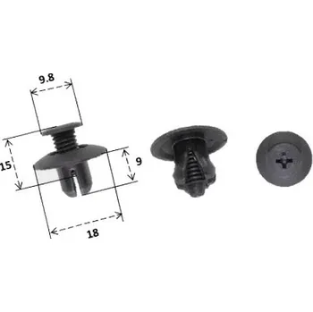 Plastový nýt RMS 121832008 SUZUKI AN 400 Burgman 2012-2016