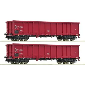 Modelová železnice TT - set dvou otevřených nákladních vozů Eas-u ČSD ep.IV