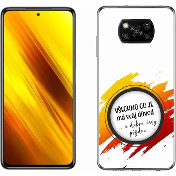 Pouzdro na mobilní telefon Gelový kryt mmCase na Xiaomi Poco X3 - citát 3 bílé pozadí