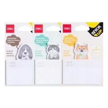 Dětské zboží Notes samoprzylepny lisek/kotek/piesek 25K DELI