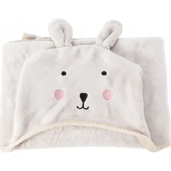 Dětská deka DEKA S KAPUCÍ TIBI ZVÍŘÁTKO BÉŽOVÁ 100 x 70 CM PRO DĚTI