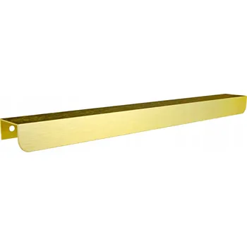 Nábytkové kování Nábytková úchytka hranová UA07 ZLATÁ MATNÁ zaoblená 128/148 mm na skříňku