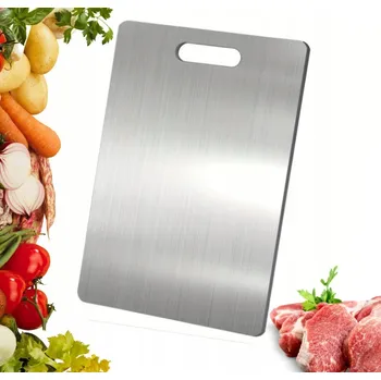 Kuchyňské prkénko KRÁJECÍ DESKA Z NEREZOVÉ OCELI XXL 30x46cm oboustranná